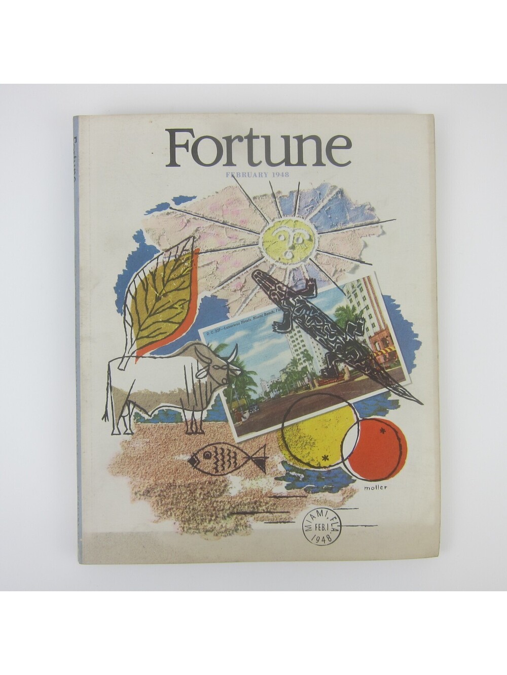 Vintage FORTUNE Magazine February 1948 Foreign Cars & Buick, Ford, Jeep Ads